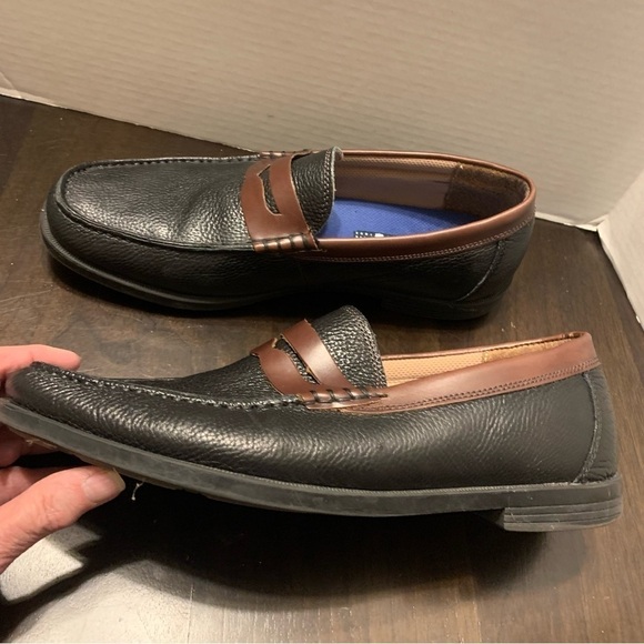 Florsheim Cricket Black And Brown Leather Loafers - Picture 7 of 9
